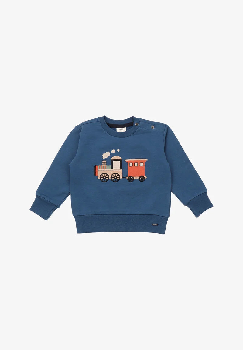 Walkiddy Tiny Trains - Sweatshirt, blau