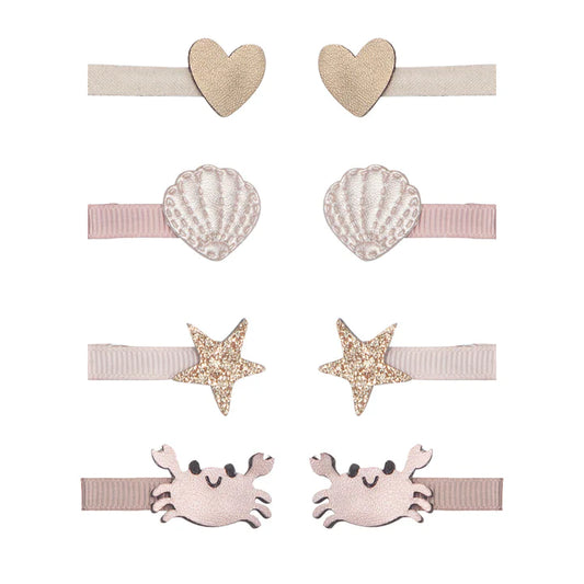 Mimi & Lula Cecil Crab Mini Haarclips 8er Pack pastel glitzer