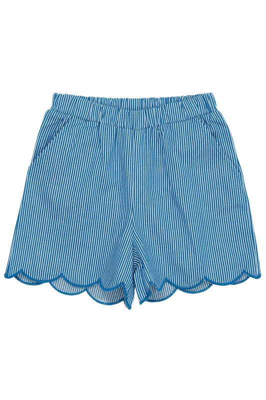 Copenhagen Colors Twill Shorts W.Deco Sharp Blue Stripe, blau gestreift