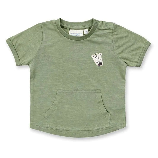 Sense Organics T-Shirt  Baby Tamo Olive Zebra