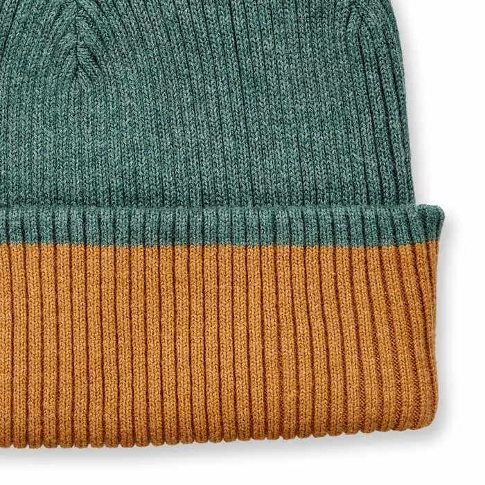 Sense Organics Moko Knitted Hat, Strickmütze, dark sage camel