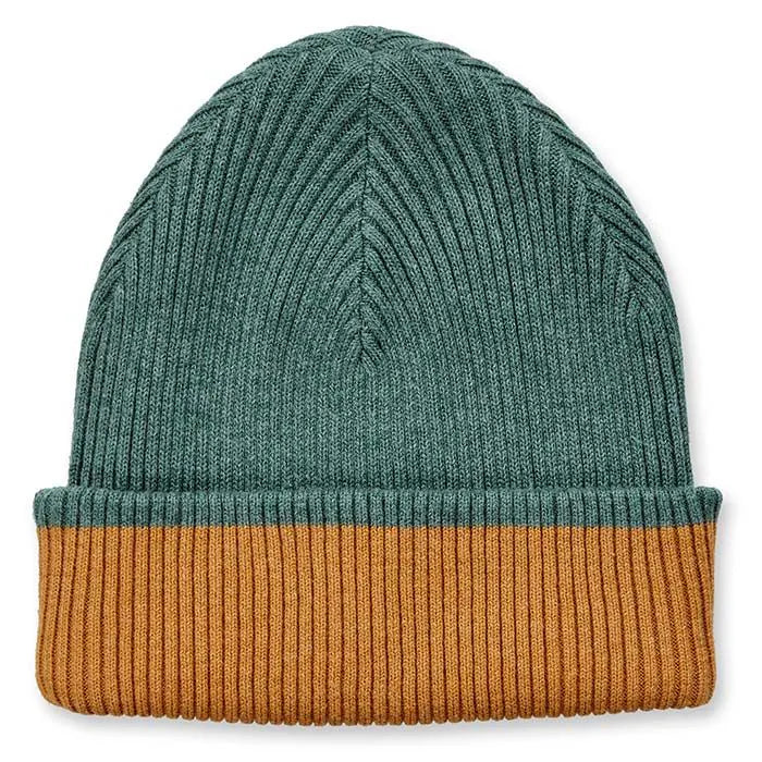 Sense Organics Moko Knitted Hat, Strickmütze, dark sage camel