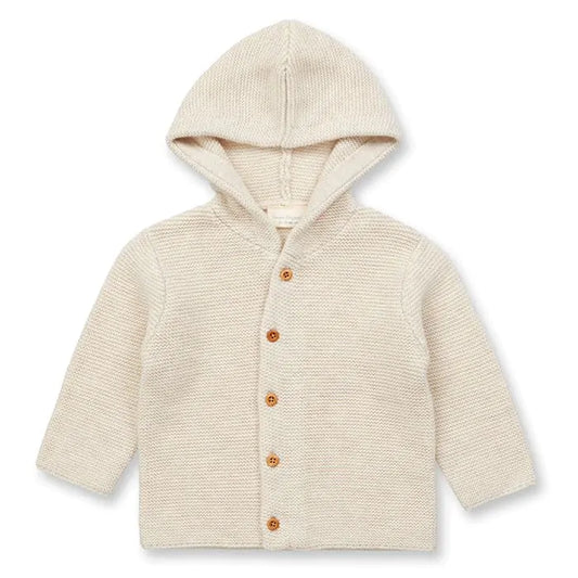 Sense Organics Kaipo Baby Knitted Cardigan, Strickjacke, oatmeal Picasso