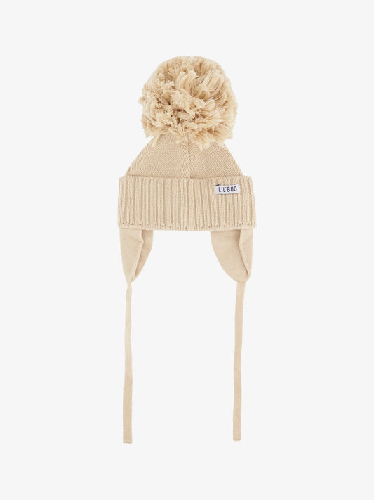 Lil Boo Huge Pompom Beanie sand