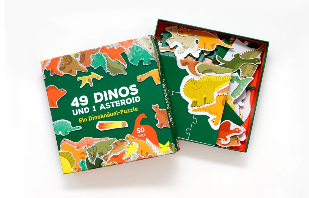 Laurence King Verlag Puzzle 49 Dinos und 1 Asteroid