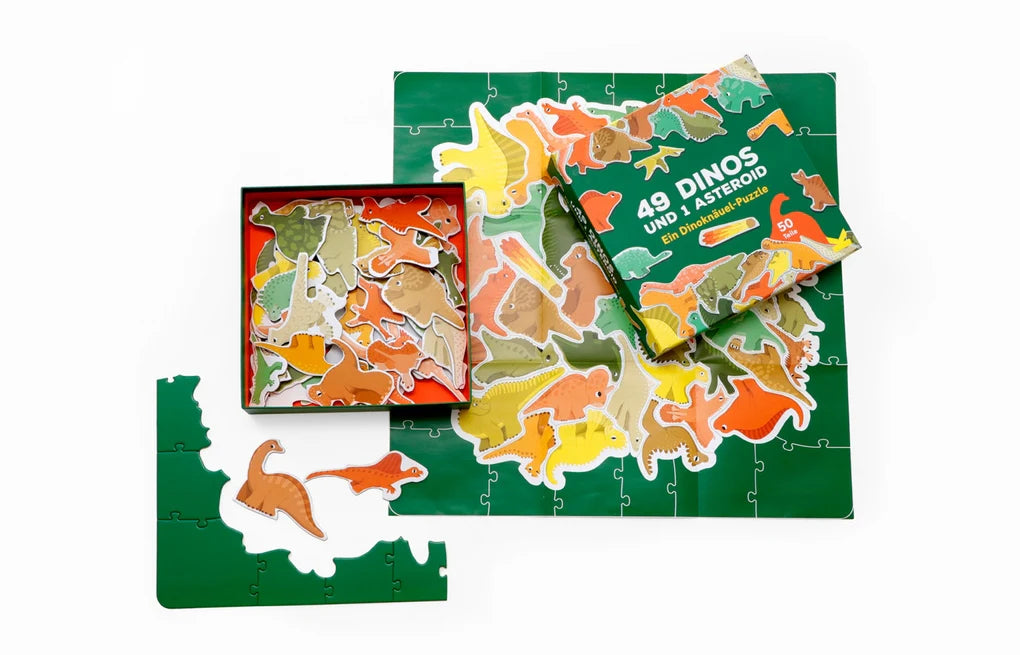 Laurence King Verlag Puzzle 49 Dinos und 1 Asteroid