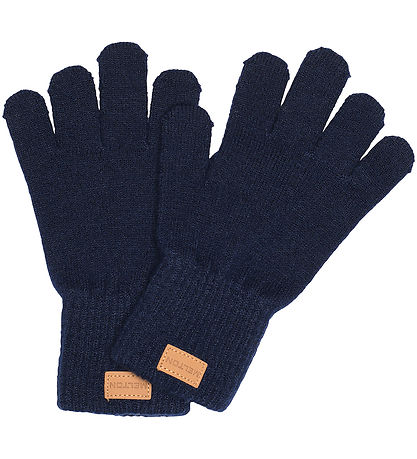 Melton Bergen Handschuhe Peacoat Blue 30 56004 283, dunkelblau