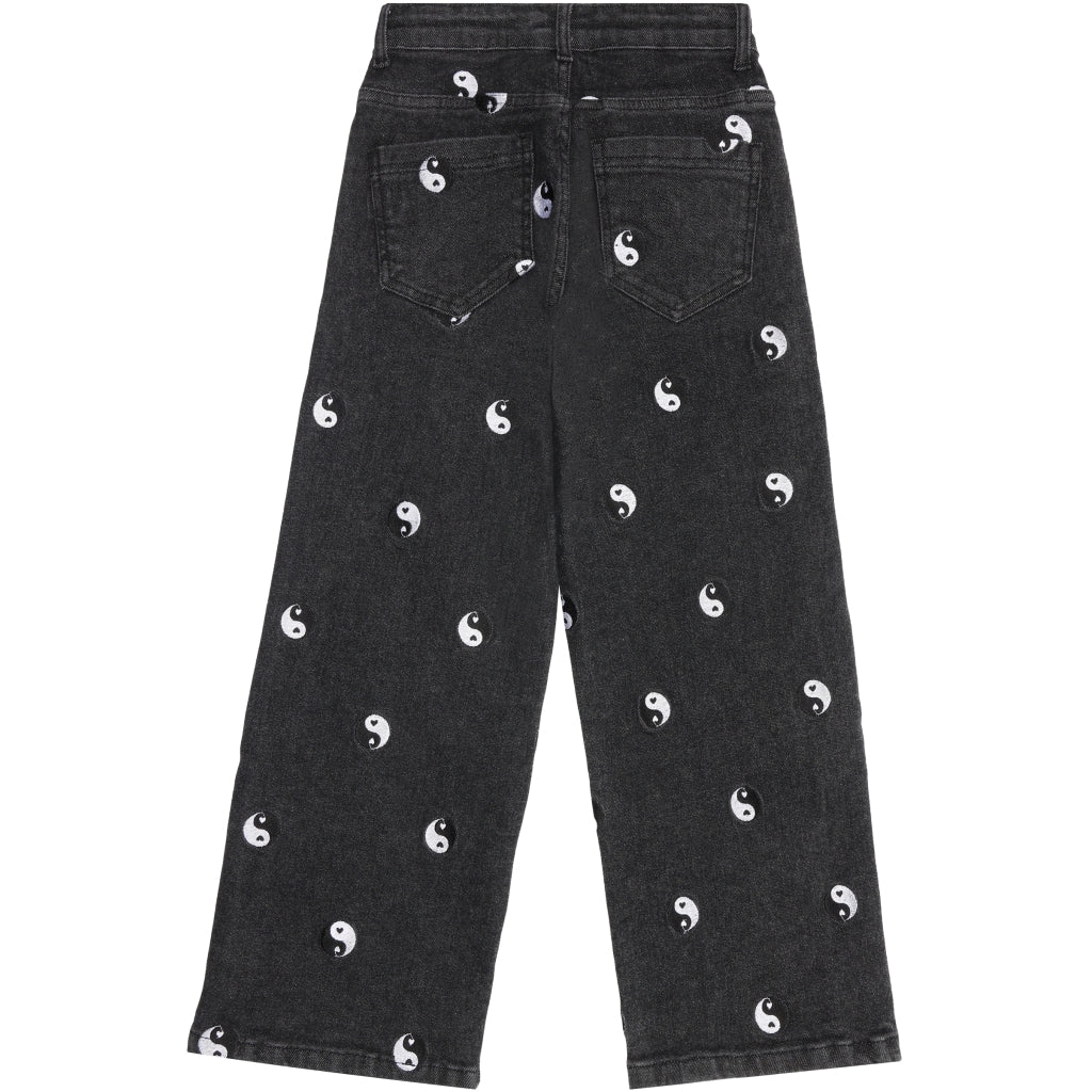 The New TnLykke Wide Jeans schwarz Ying & Yang, black denim wash