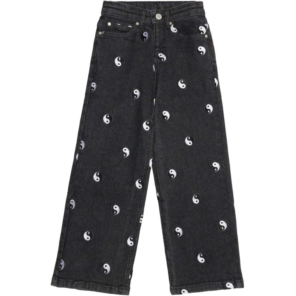 The New TnLykke Wide Jeans schwarz Ying & Yang, black denim wash