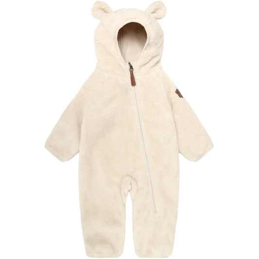 Mikk-Line Teddy-Anzug mit Ohren, creme, doeskin, 17013