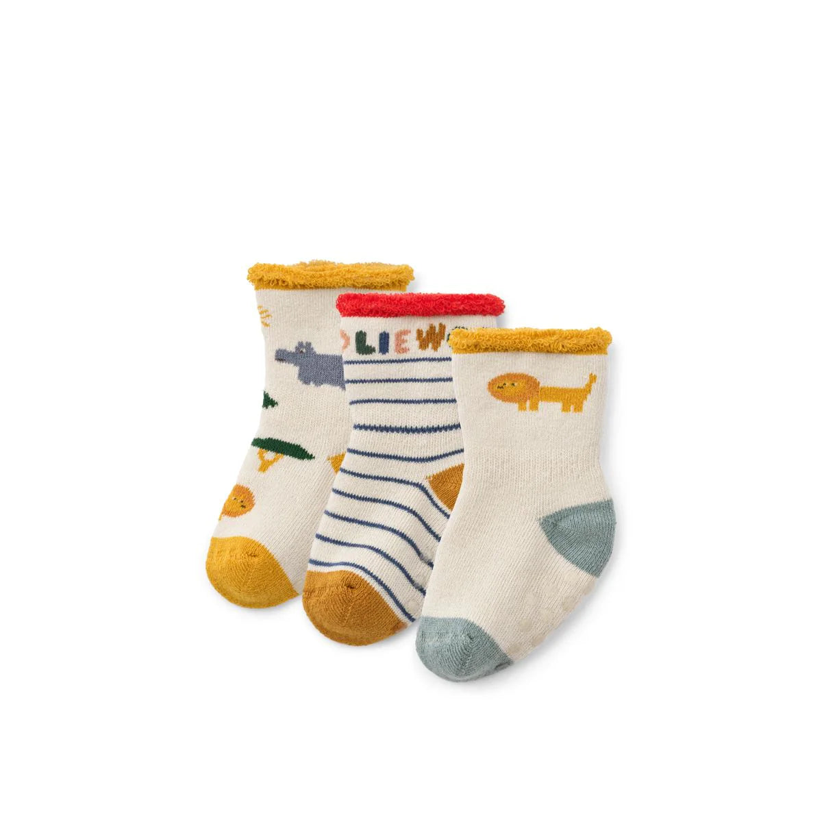 Liewood Eloy Baby Socks 3-pack safari sandy mix, Socken