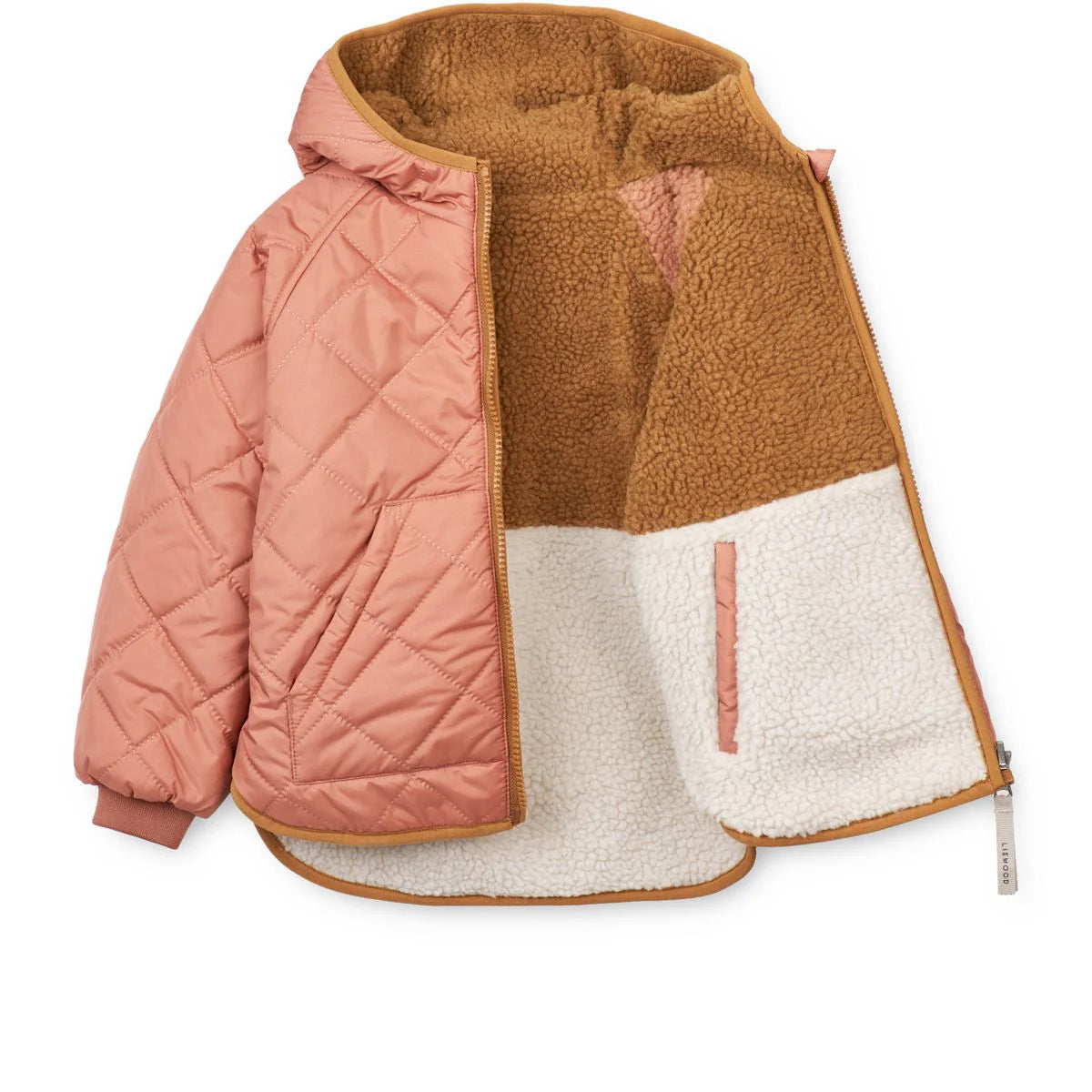 Liewood Jackson Reversible Jacket Tuscany Rose Mix, Wendejacke, rose braun