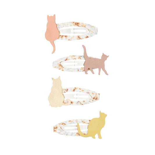 Mimi & Lula Haarspangen Katzen gold, gelb, lila 4er-Pack