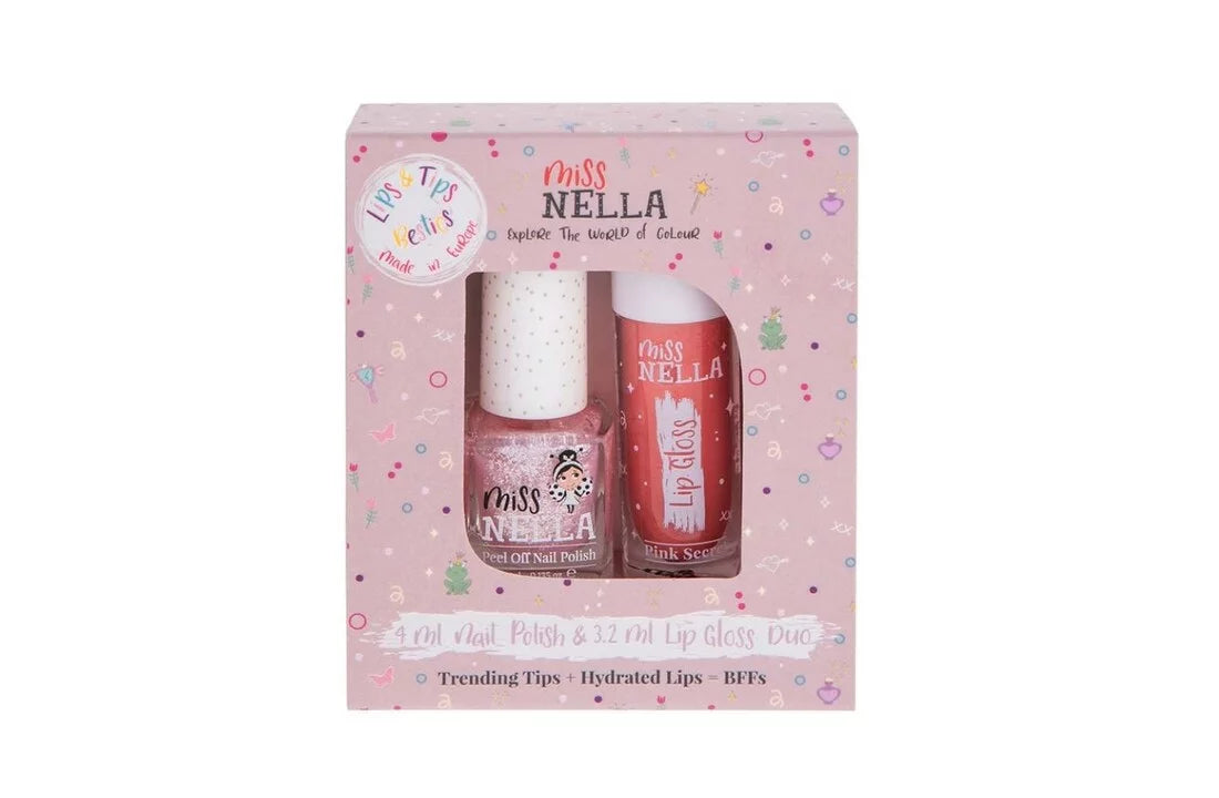 Miss Nella Duo Pack Pink Secret, Nagellack Lip Gloss