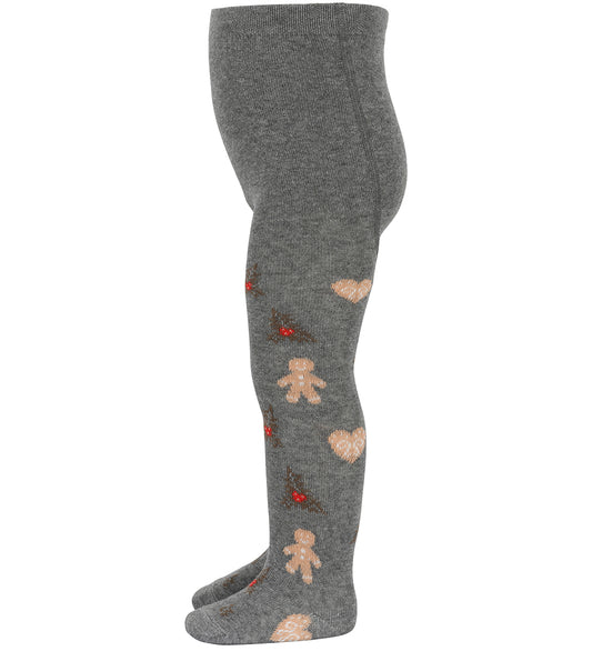 MP Denmark Christmas Tights, Strumpfhose, grey melange, Weihnachten