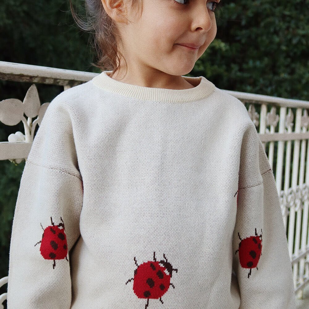 Konges Slojd Lapis knit blouse Pullover Ladybug, Marienkäfer