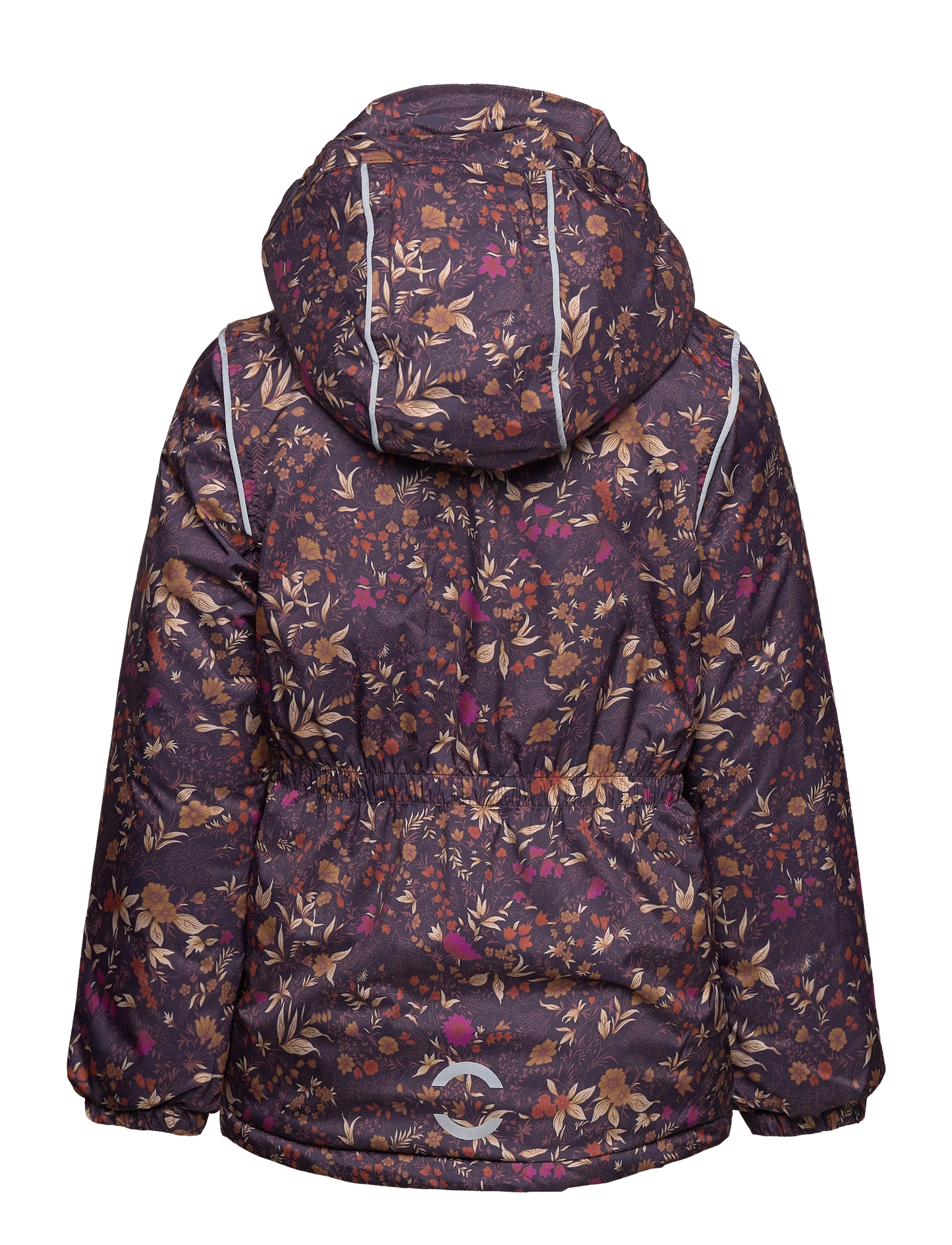 Mikk-Line Winterjacke Nightshade lila braun mit Blumen, 16231